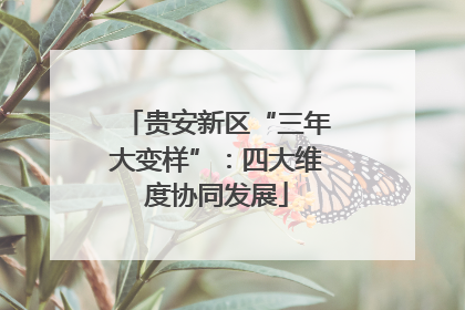 贵安新区“三年大变样”：四大维度协同发展