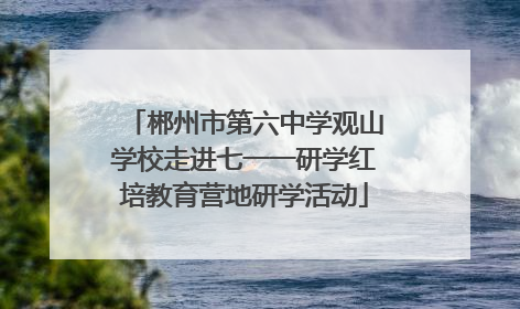 郴州市第六中学观山学校走进七一一研学红培教育营地研学活动