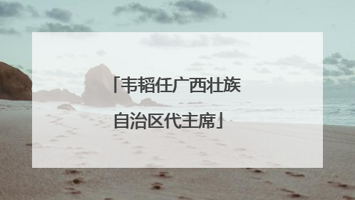 韦韬任广西壮族自治区代主席