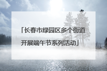 长春市绿园区多个街道开展端午节系列活动