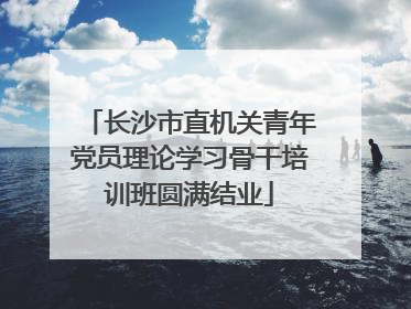 长沙市直机关青年党员理论学习骨干培训班圆满结业