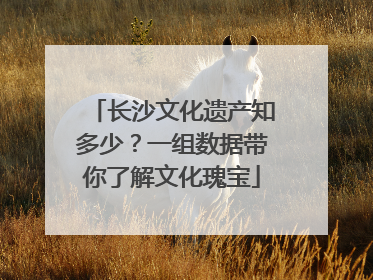 长沙文化遗产知多少？一组数据带你了解文化瑰宝