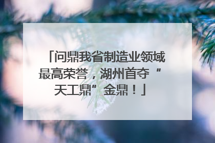 问鼎我省制造业领域最高荣誉，湖州首夺“天工鼎”金鼎！