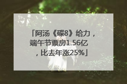 阿汤《碟8》给力，端午节票房1.56亿，比去年涨25%