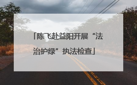 陈飞赴益阳开展“法治护绿”执法检查