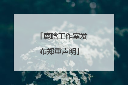 鹿晗工作室发布郑重声明