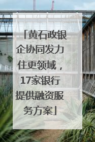 黄石政银企协同发力住更领域，17家银行提供融资服务方案