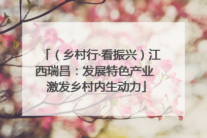 （乡村行·看振兴）江西瑞昌：发展特色产业 激发乡村内生动力
