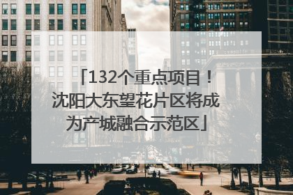 132个重点项目！沈阳大东望花片区将成为产城融合示范区