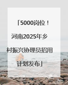 5000岗位！河南2025年乡村振兴协理员招用计划发布