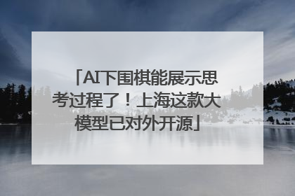 AI下围棋能展示思考过程了！上海这款大模型已对外开源