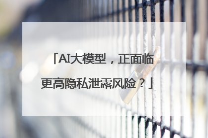 AI大模型，正面临更高隐私泄露风险？
