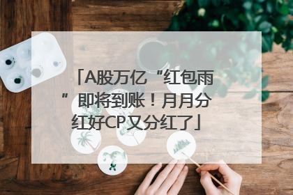 A股万亿“红包雨”即将到账！月月分红好CP又分红了